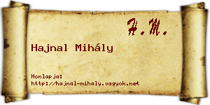 Hajnal Mihály névjegykártya