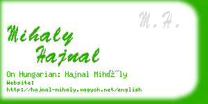 mihaly hajnal business card